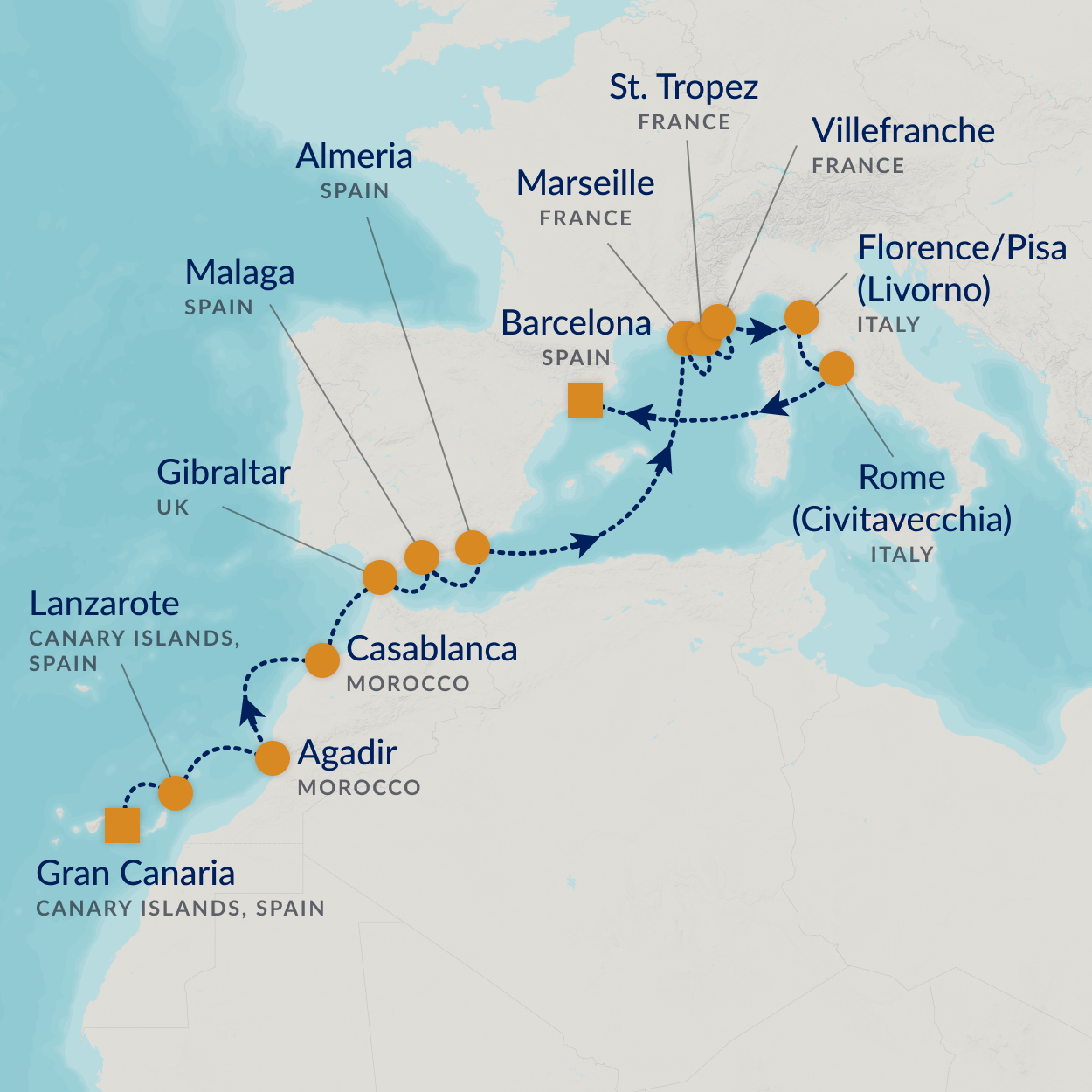 cruise map